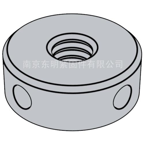 GB/T 816 - 1988 側(cè)面帶孔圓螺母